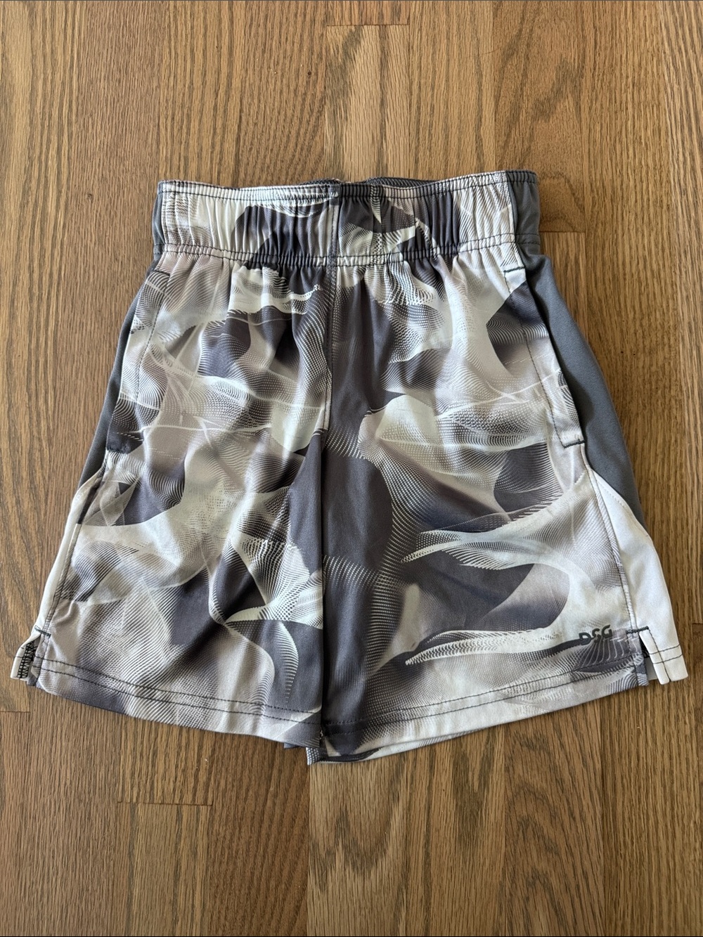 DSG Boys Gray and White Camouflage Athletic Shorts